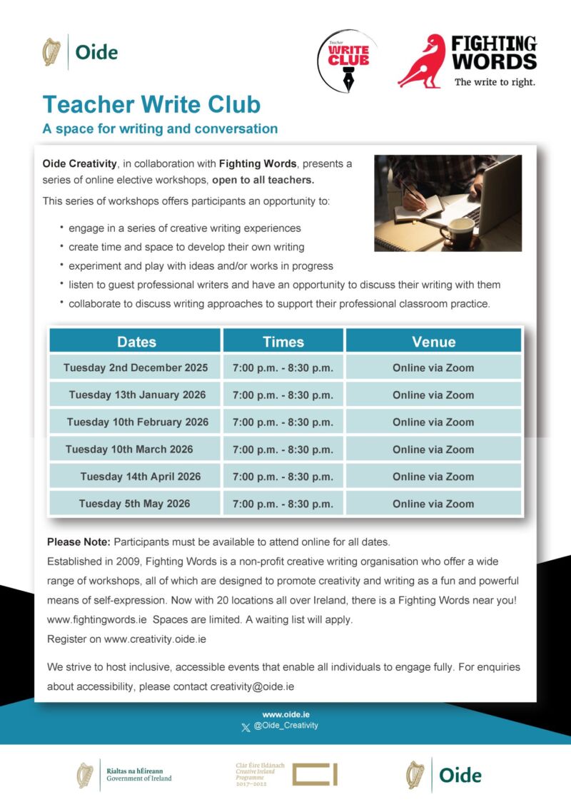 Image for the Tweet beginning: 📣Spark your creativity:
🖋️ Teacher Write